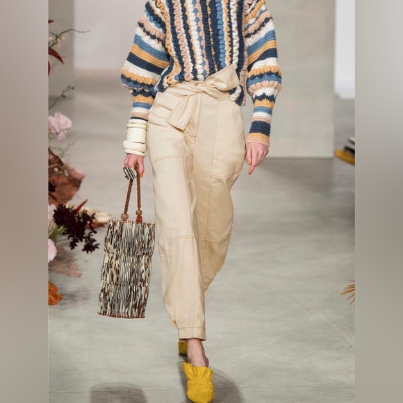 Ulla Johnson Denim - ULLA JOHNSON Storm Tappered Belted High Rise Jeans Denim Pants